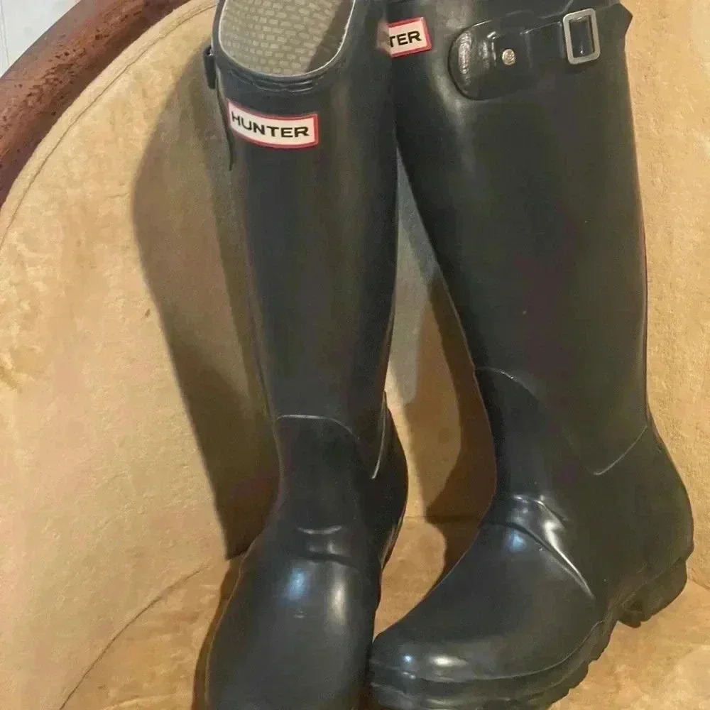 HUNTER Rubber Boots, Original Tall Matte Black. - Picture 12 of 16